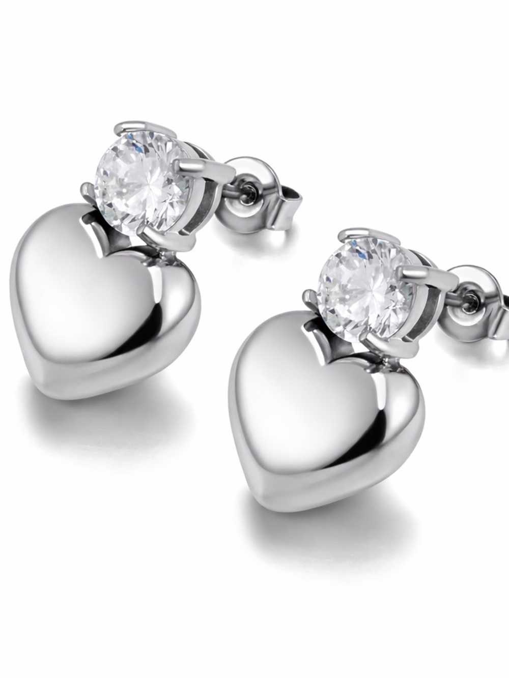 New Gold plated Celeste Heart Stud Earrings